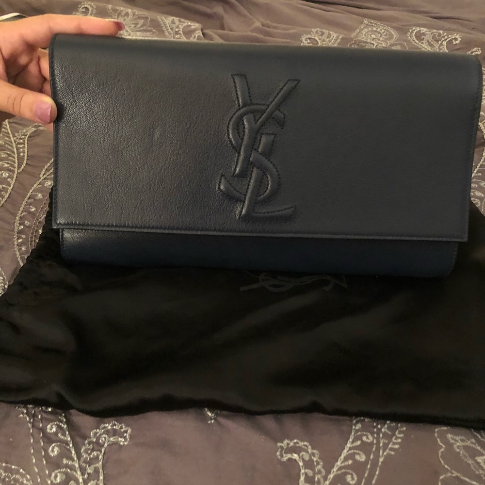 Royal Blue YSL Clutch